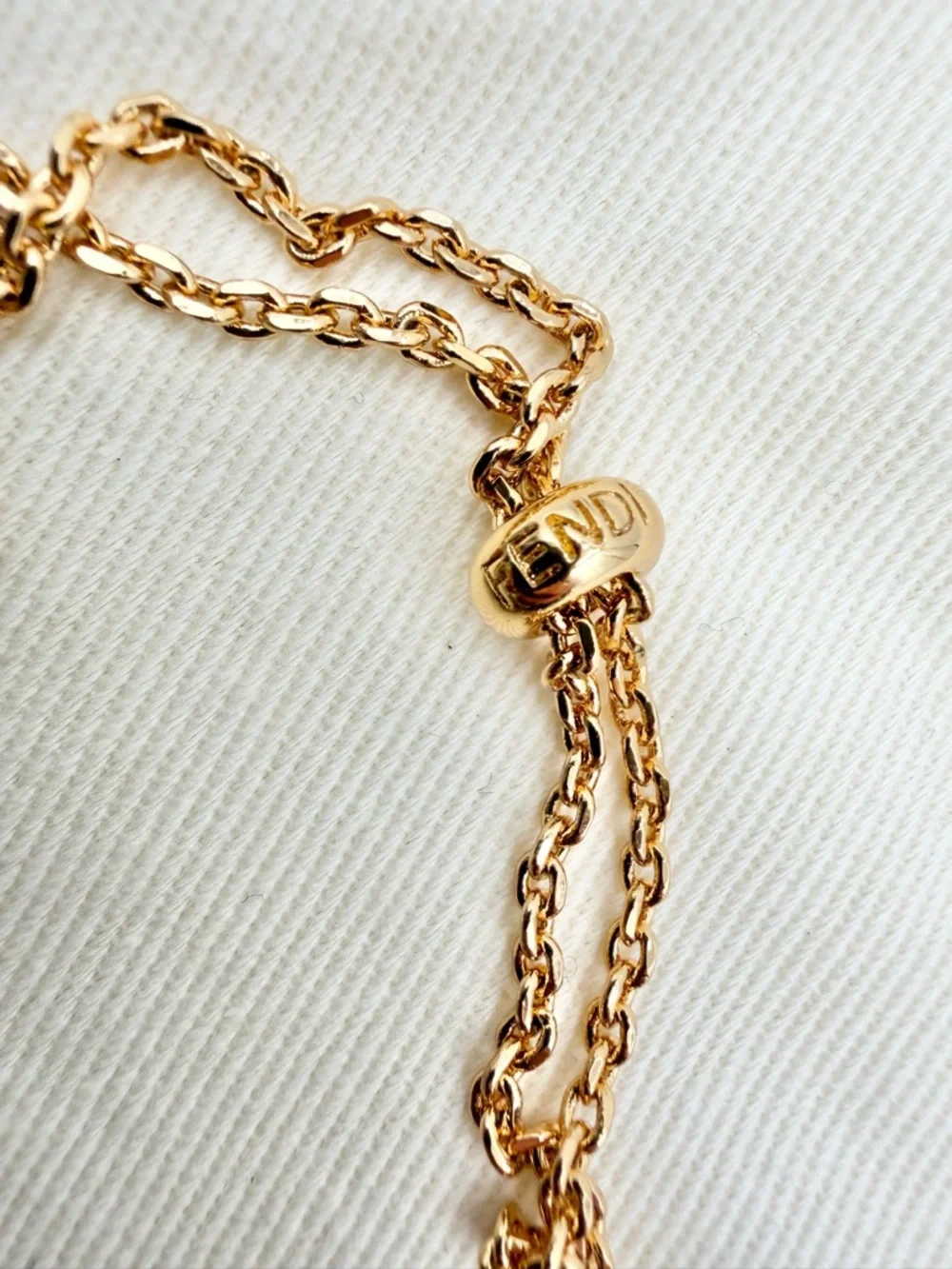 Fendi Crystal Vitello Laminato FF Nano Maxi Buckle Baguette Charm - Picture 5 of 8